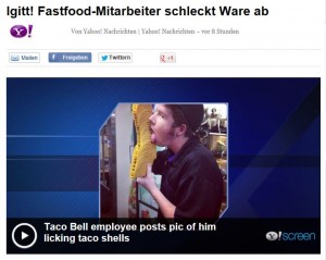 Ekelalarm: Mitarbeiter schleckt Tacos ab und stellt Foto auf Facebook