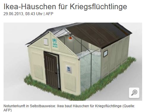 Ikea baut Hütten für Flüchtlinge
