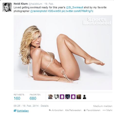Heidi Klum Swimsuit-Tweet