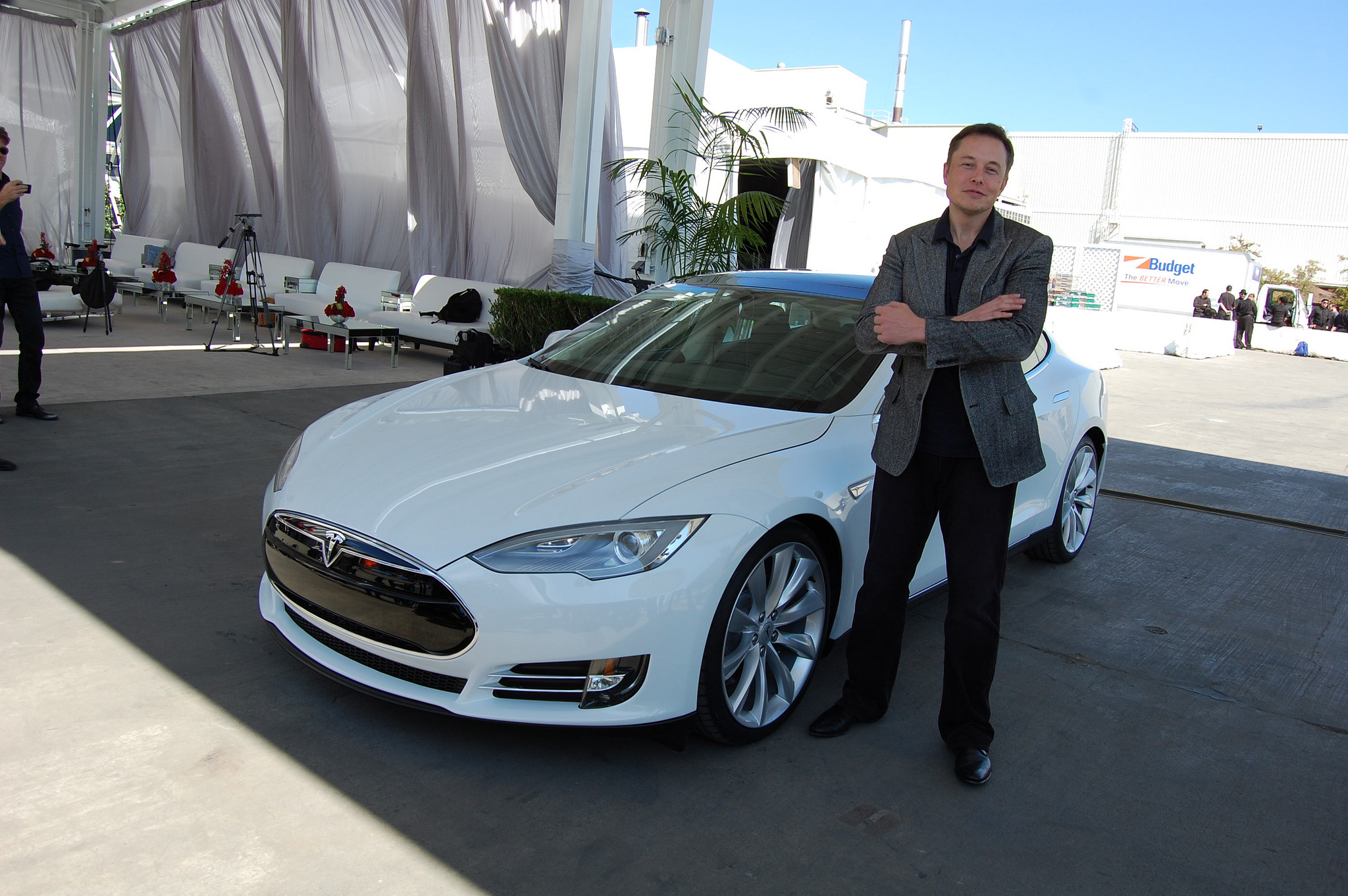 Elon Musk in Tesla Factory Fremont CA by Maurizio Pesce flickr