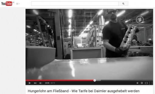 Daimler will nicht, dass Sie das sehen: Alte SWR-Reportage bei Youtube (Screenshot)