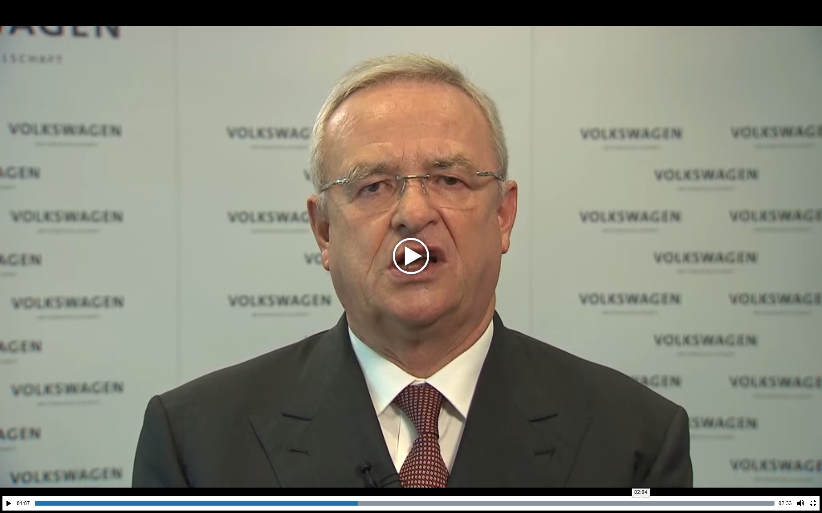 Kam im Video nicht gut rüber: VW-Chef Winterkorn