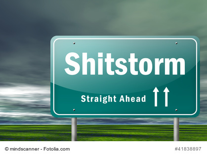 Highway Signpost "Shitstorm"