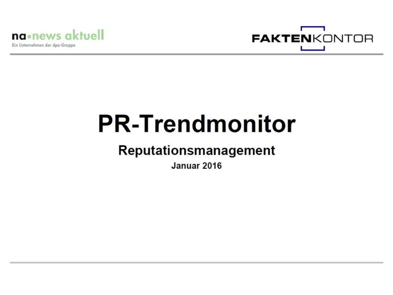 PR-Trendmonitor Jan. 16